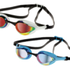 aquafeel Leader mirrored Schwimmbrillen blau weiß