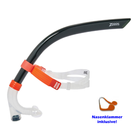 Zoggs Center Line Frontschnorchel mit Nasenklammer